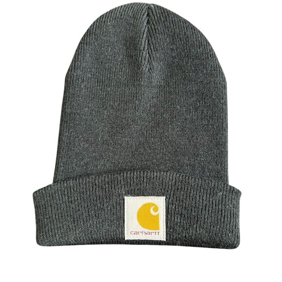Carhartt Black Cuffed Wool-Blend Beanie Toque, Size Small - Picture 1 of 4
